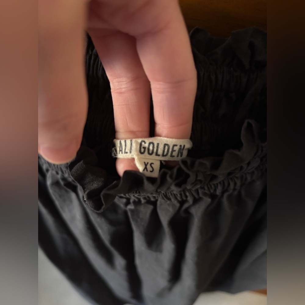 Ali Golden Elastic Black Dress XS - Picture 5 of 9